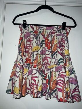 Marine Layer Multicolor Floral Tiered Mini Skirt